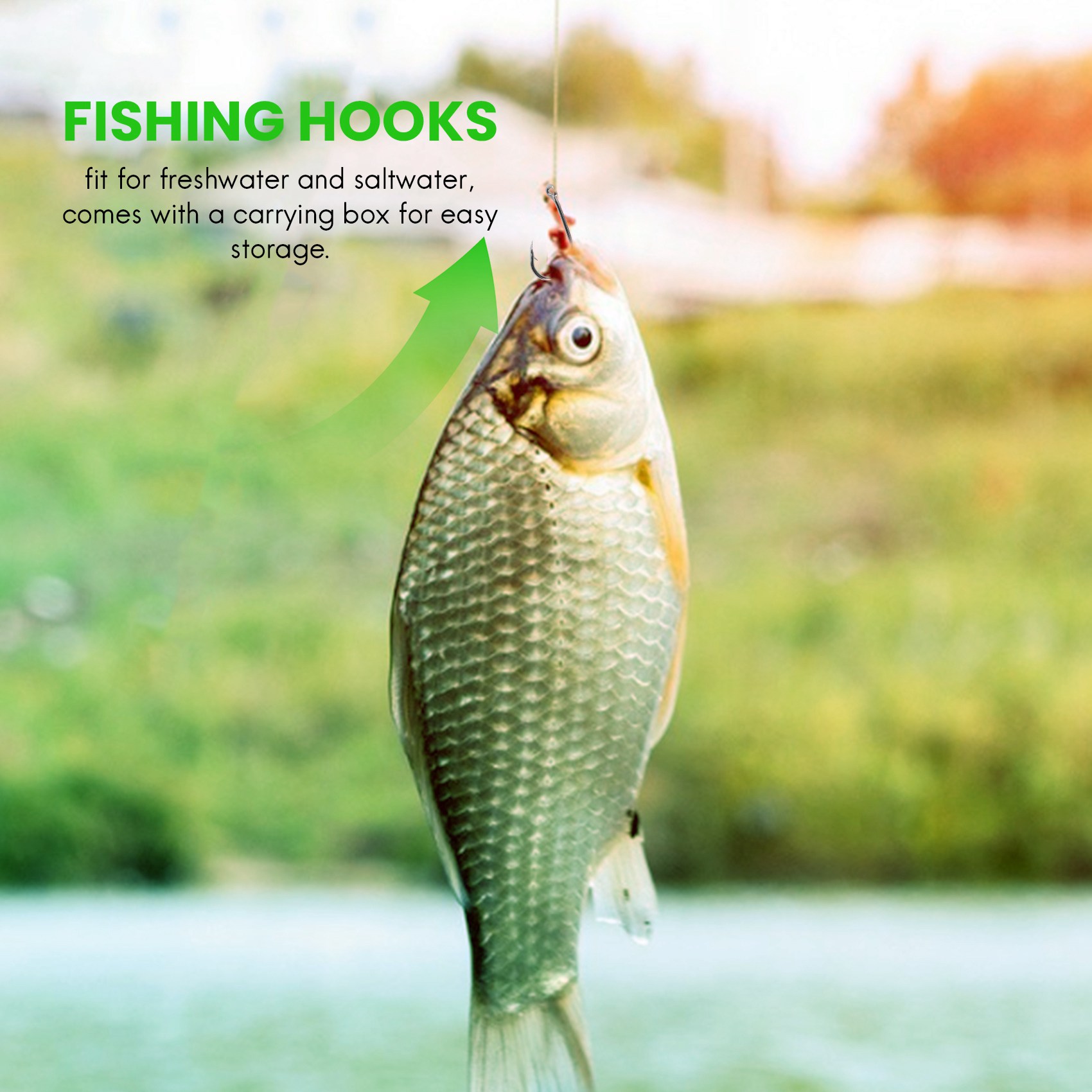وصول جديد 500 قطعة/مجموعة بأحج - مراجعة Fishing Hook Size وسعره