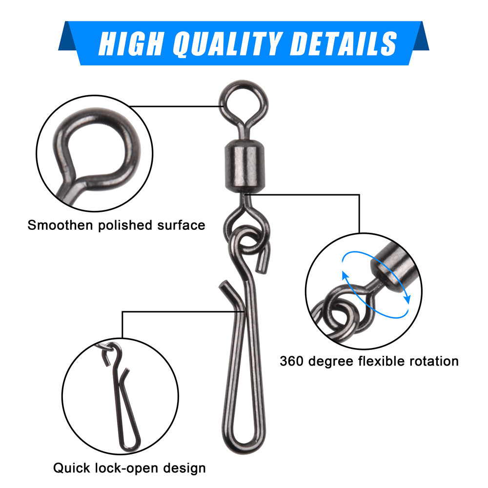 30 قطعة يدور ومفاجئة لصيد الأس - مراجعة Fishing Hook Stainless Steel وسعره